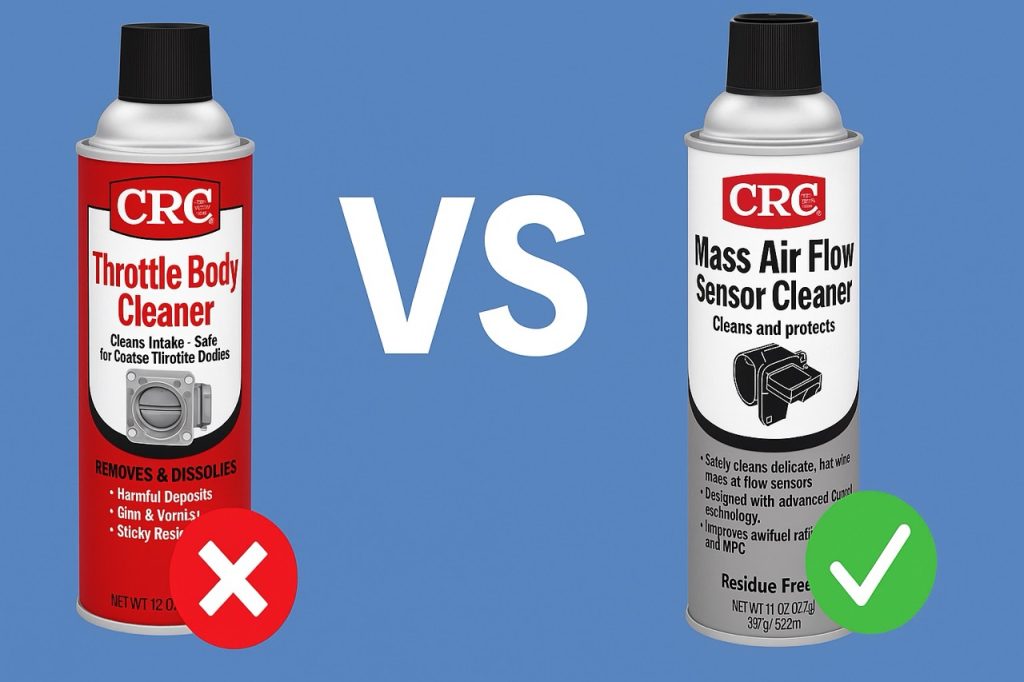 CRC Throttle Body Cleaner vs Mass Air Flow Sensor Cleaner