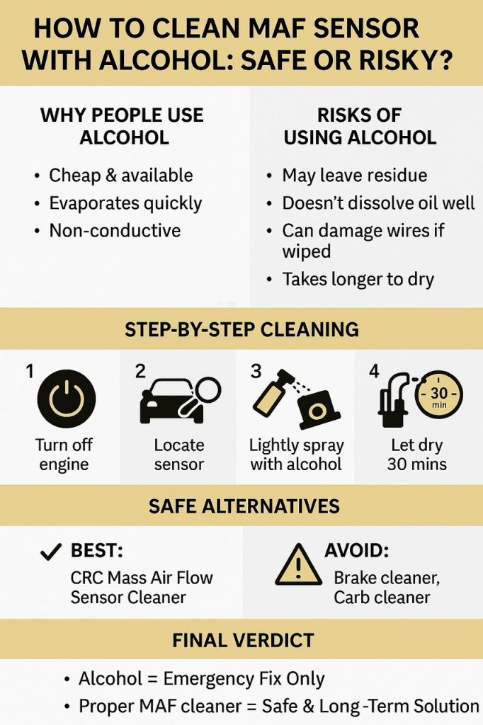 How to Clean MAF Sensor With Alcohol