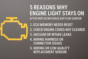 Engine Light Still On After Replacing Mass Air Flow Sensor: Causes and